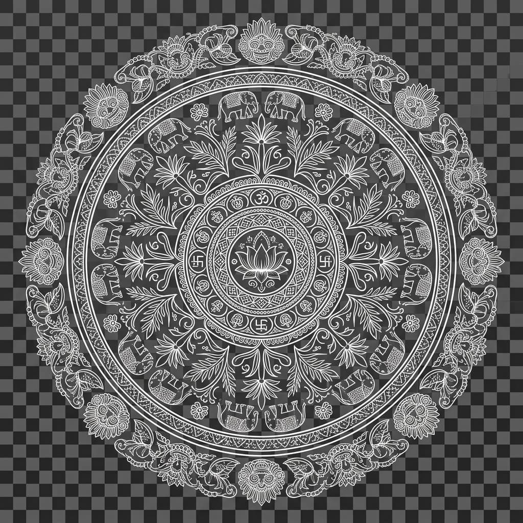 Traditional Sri Lankan mandala pattern